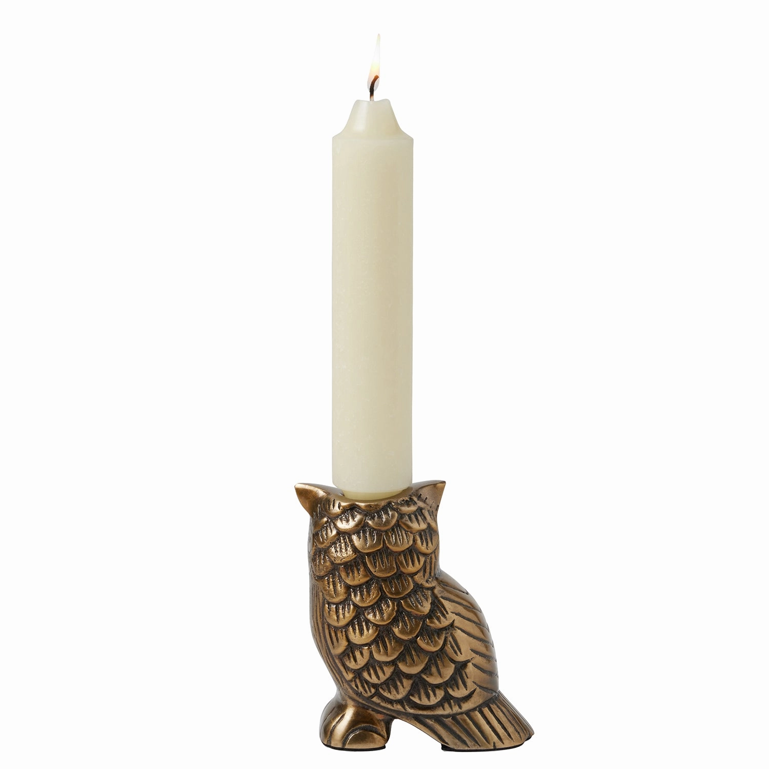 Francisco Antique Brass Candle Holder Set/2