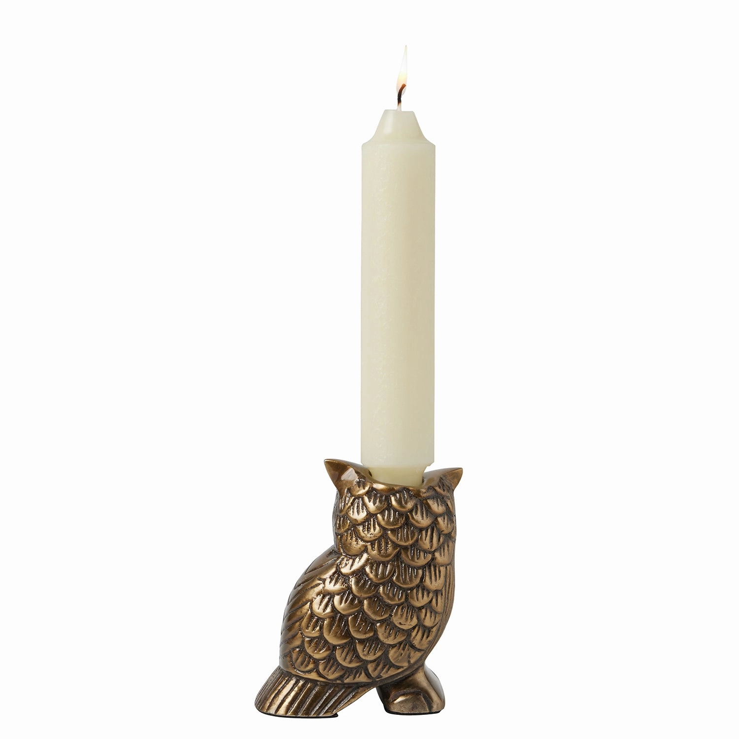 Francisco Antique Brass Candle Holder Set/2