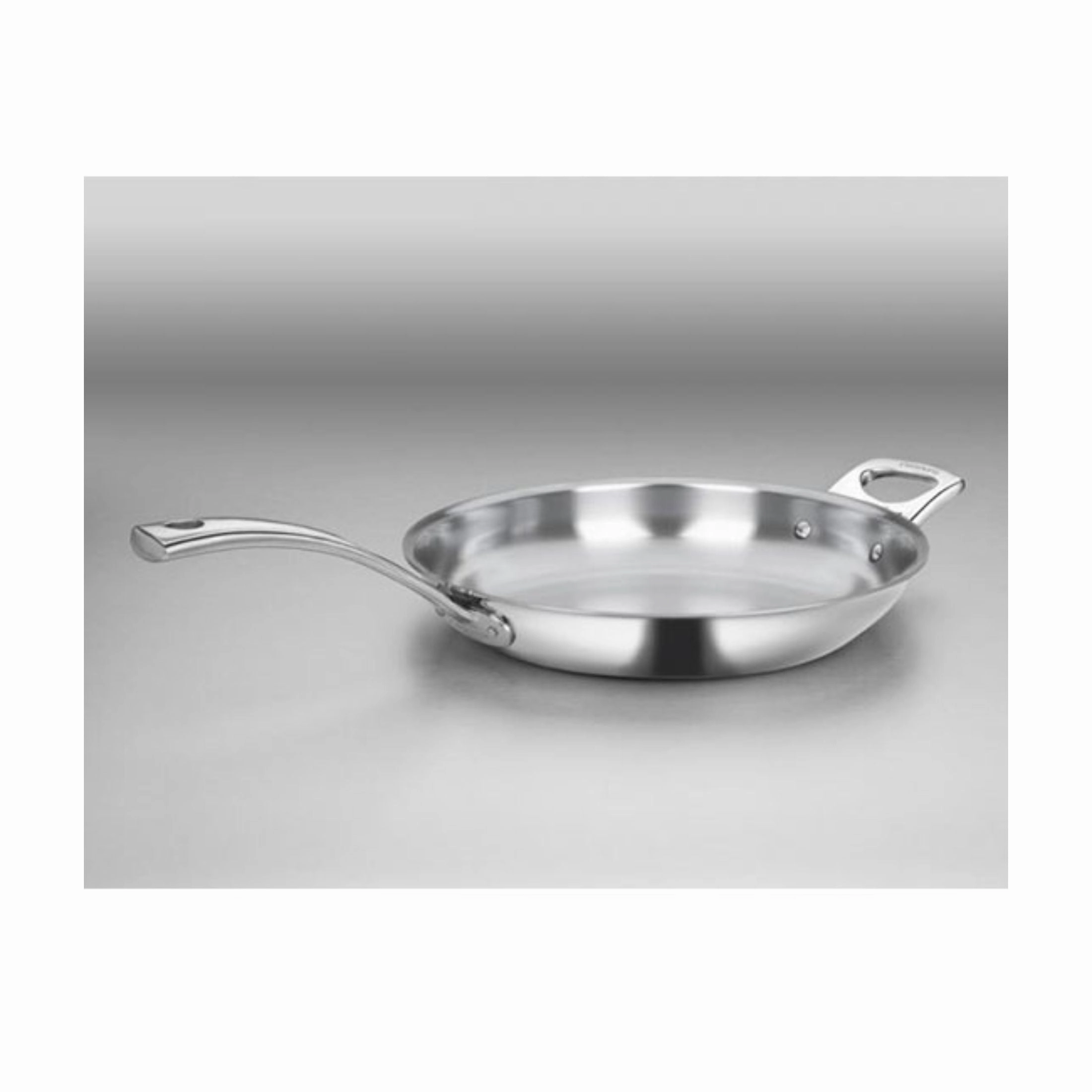 French Classic Tri-Ply Stainless Cookware 12" Fry Pan W/Helper Handle