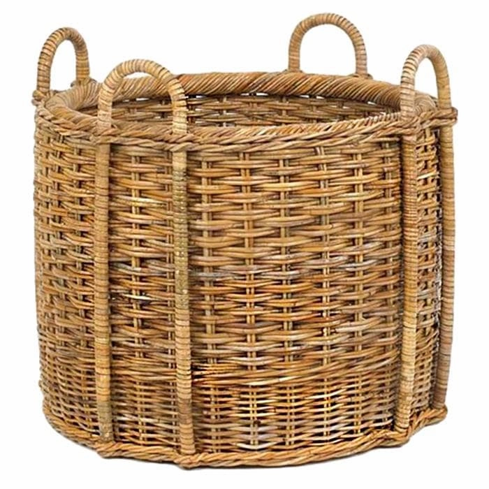 French Country Fireplace Rattan Basket Decorative Baskets clearance deals