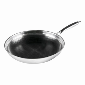 Frieling Black Cube 12-1/2 Inch Stainless/Nonstick Hybrid Fry Pan Cookware holiday sale