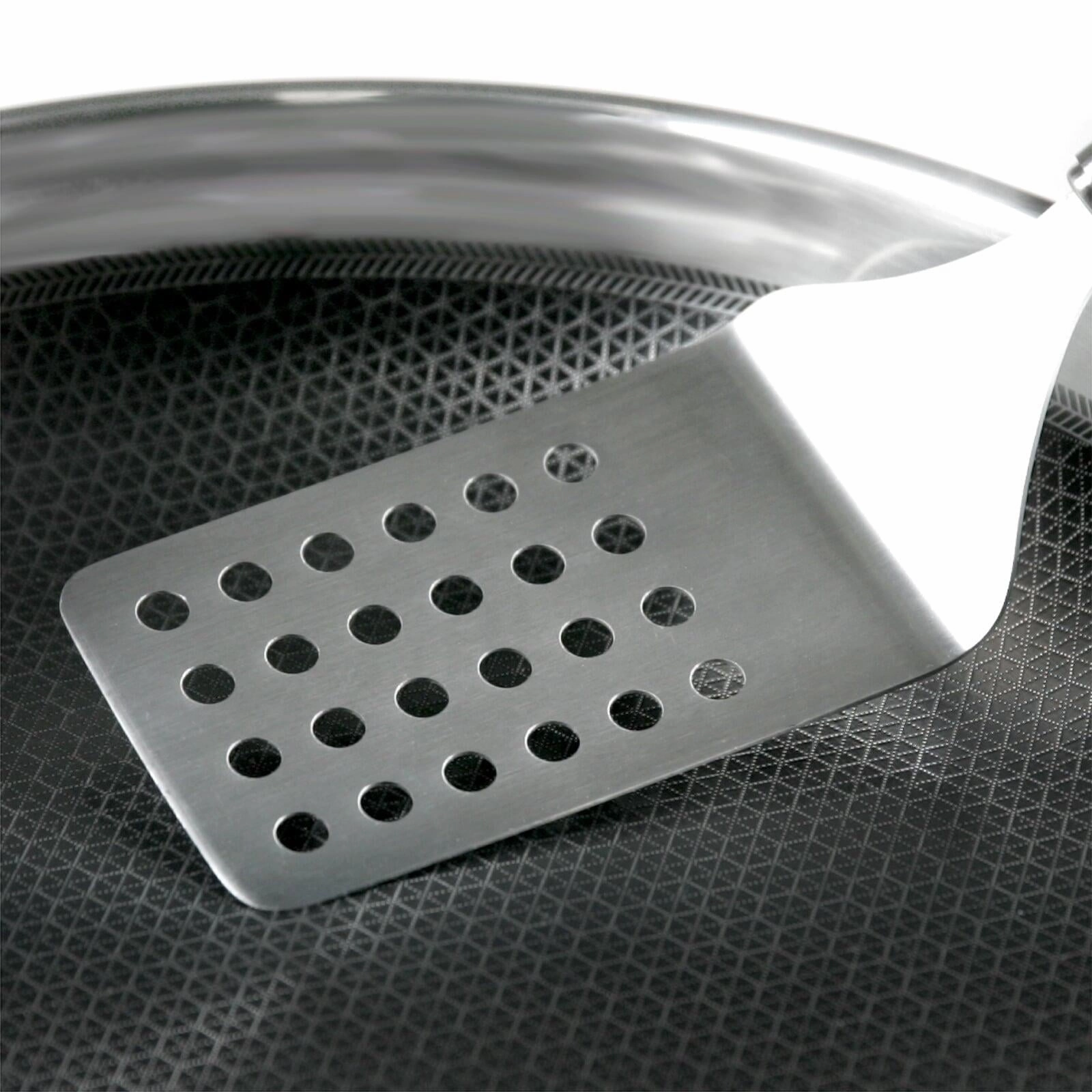 Frieling Black Cube 12-1/2 Inch Stainless/Nonstick Hybrid Wok