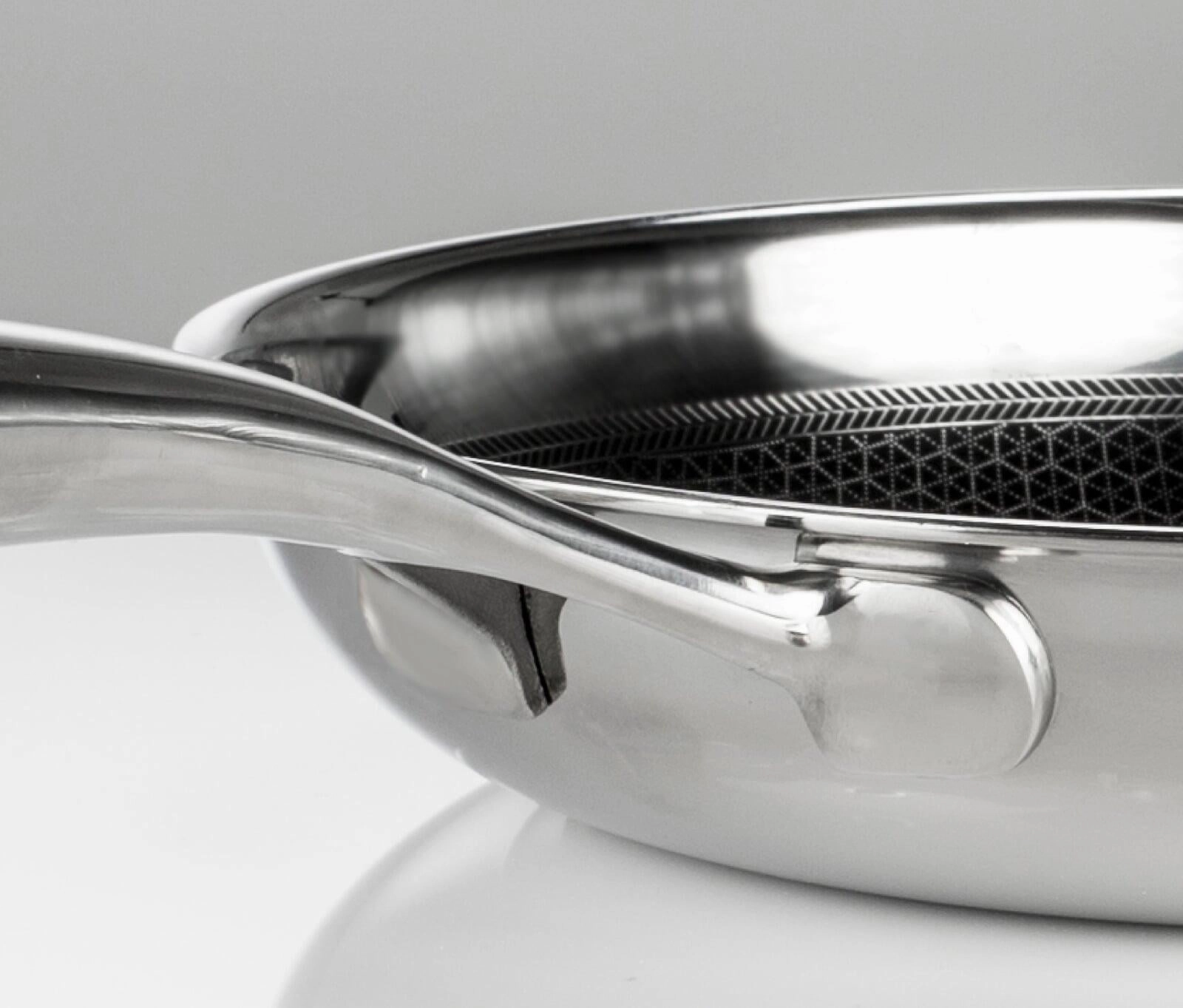 Frieling Black Cube 12-1/2 Inch Stainless/Nonstick Hybrid Wok