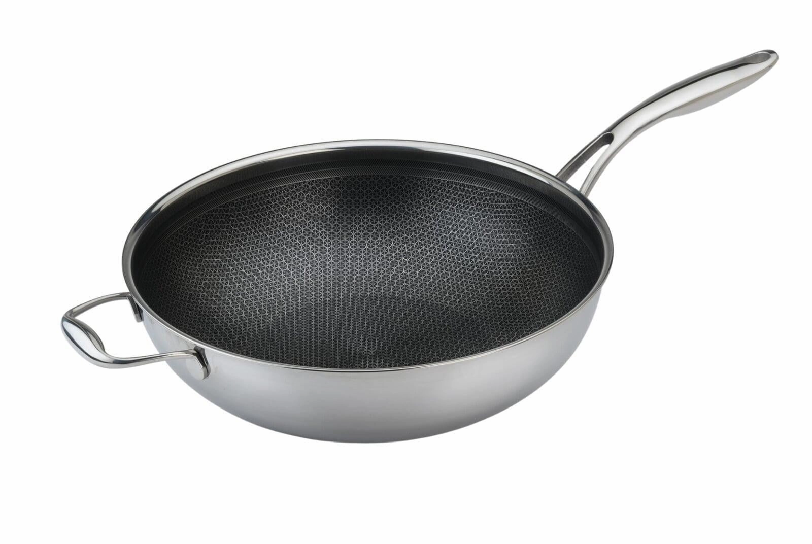 Frieling Black Cube 12-1/2 Inch Stainless/Nonstick Hybrid Wok Cookware holiday sale