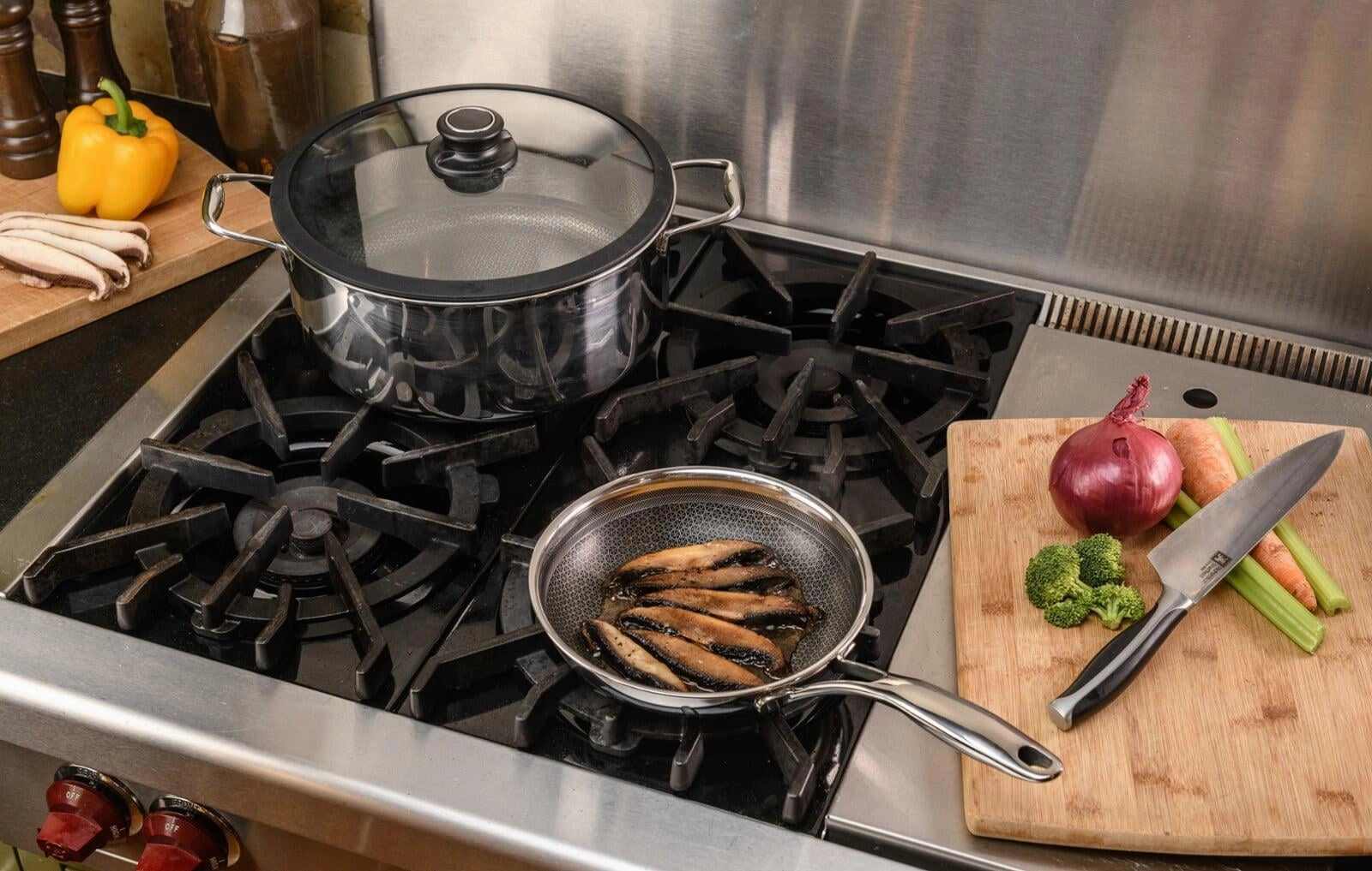 Frieling Black Cube 8 Inch Stainless/Nonstick Hybrid Fry Pan