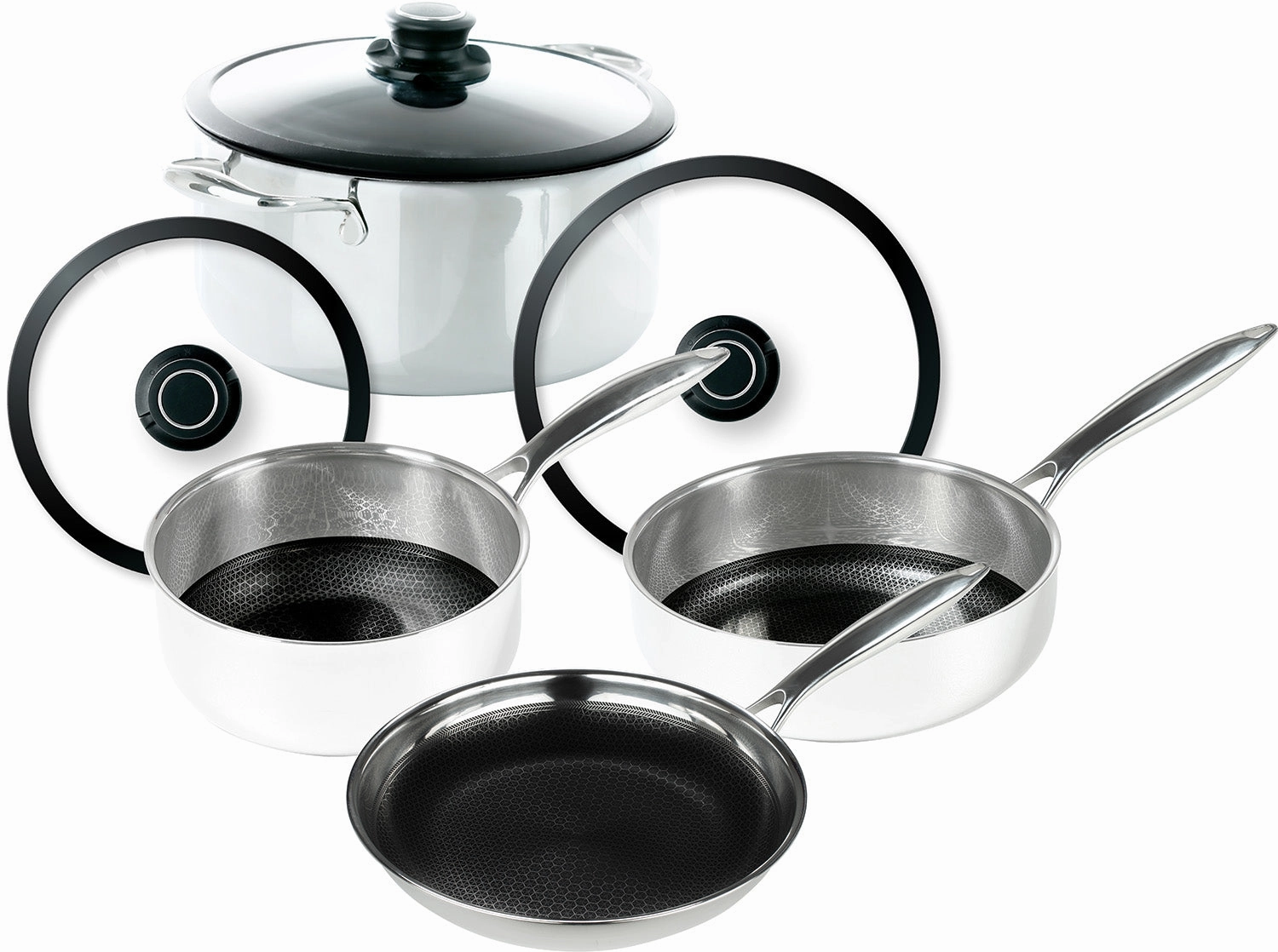 Frieling Black Cube Hybrid Quick Release 7 Piece Cookware Set Bakeware kitchen sale