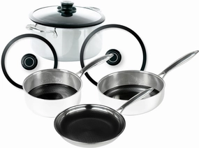 Frieling Black Cube Hybrid Quick Release 7 Piece Cookware Set Bakeware kitchen sale