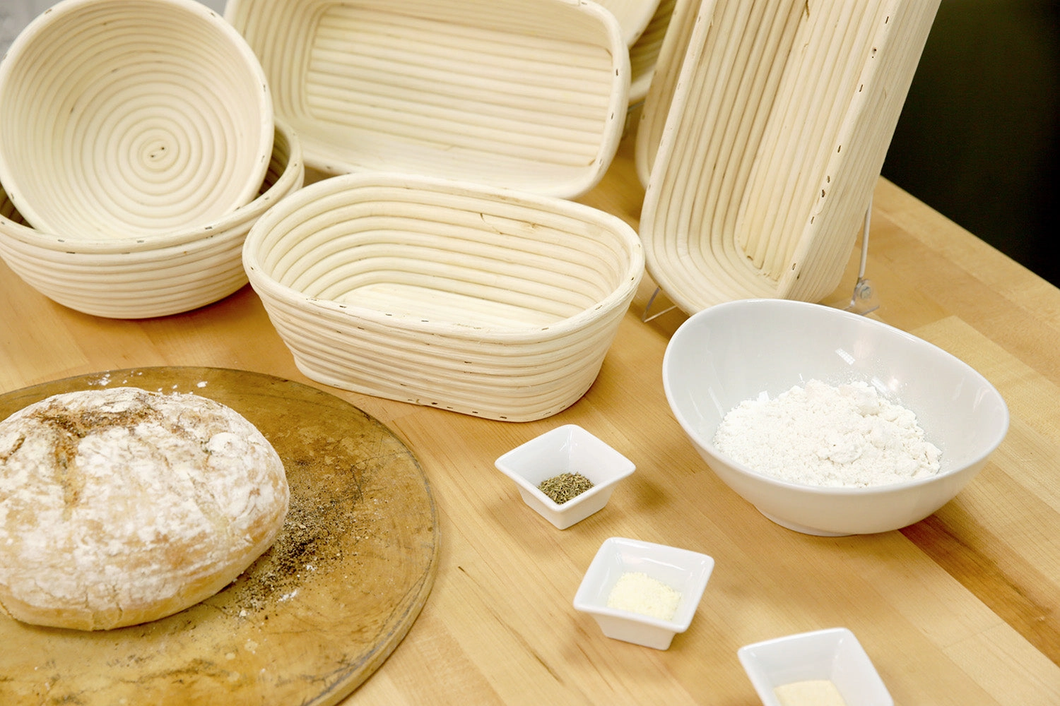 Frieling Round Proofing Basket, Brotform Bread Rising and Serving Basket, 7-Inch