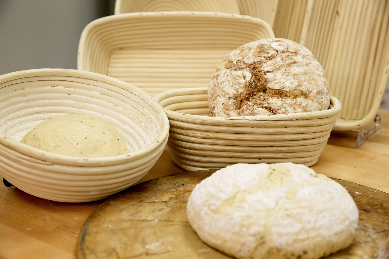 Frieling Round Proofing Basket, Brotform Bread Rising and Serving Basket, 7-Inch