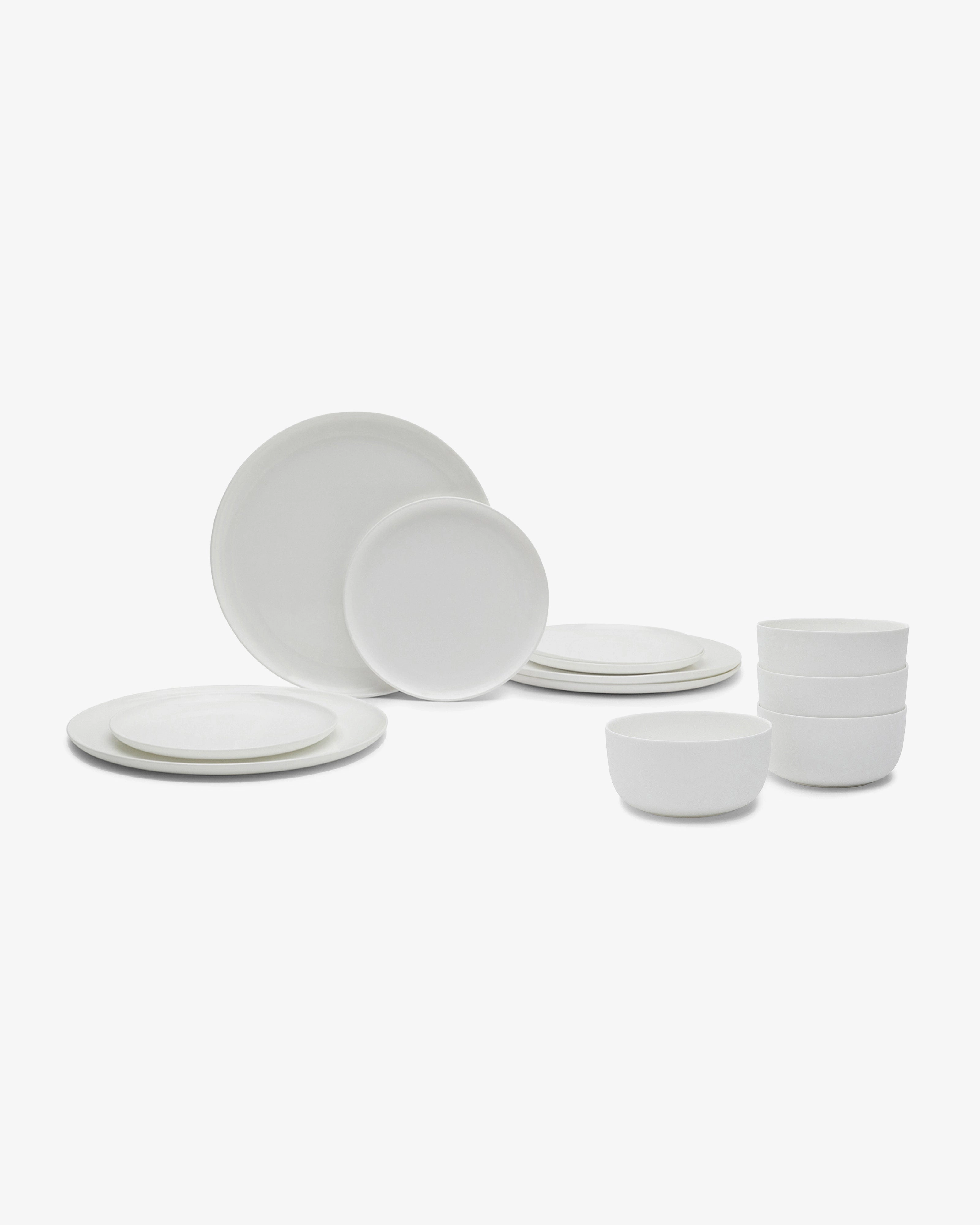 Full set 12 pieces white Base Buy Dinnerware online shop