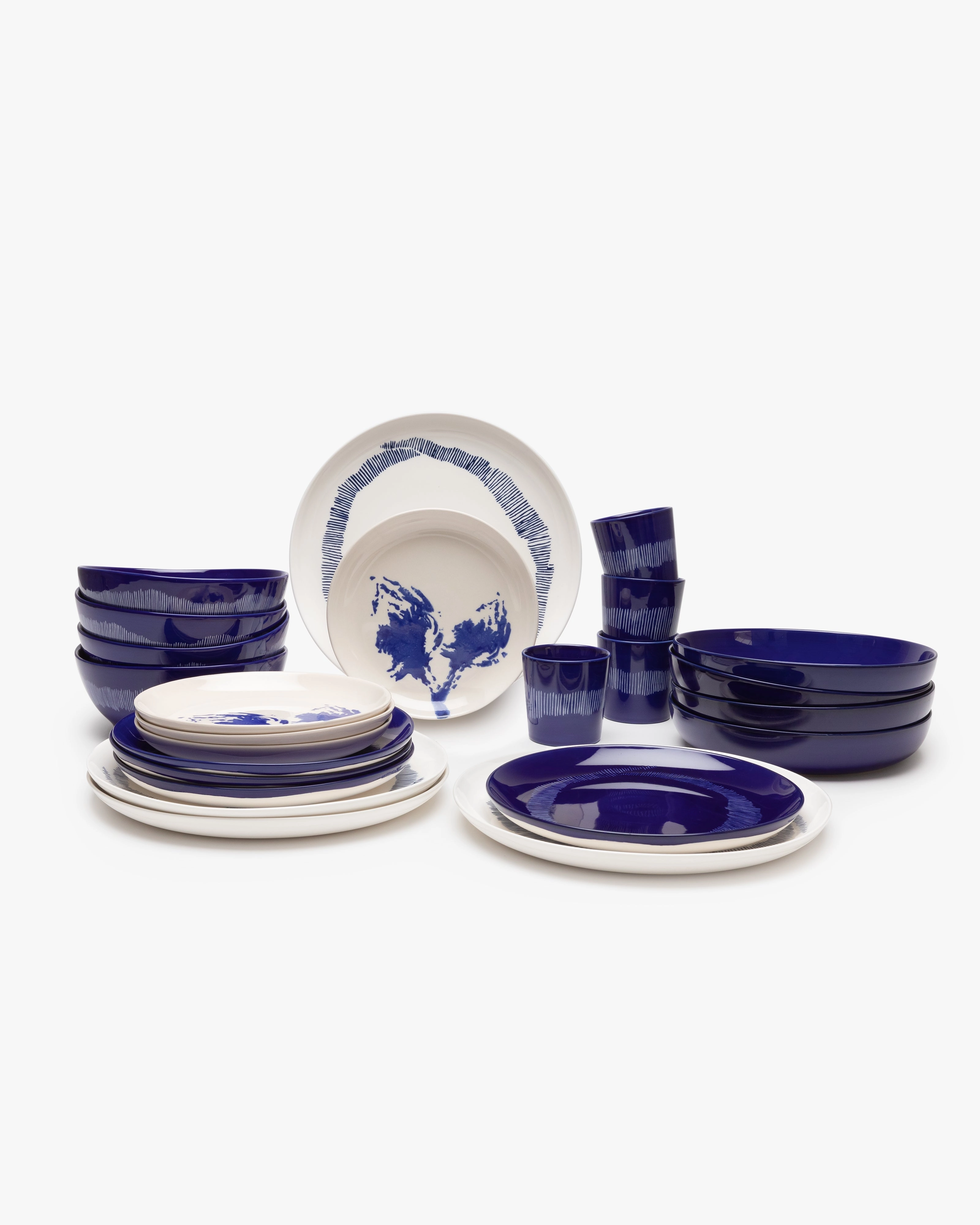 Full Set 24 pieces blue Feast Buy Dinnerware online shop