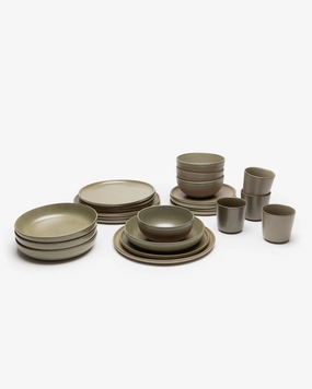 Full Set 24 pieces camogreen Surface Buy Dinnerware online shop
