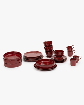 Full Set 24 pieces Venetian red La Mre Buy Dinnerware online shop