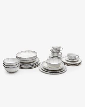 Full Set 28 pieces white Inku Buy Dinnerware online shop
