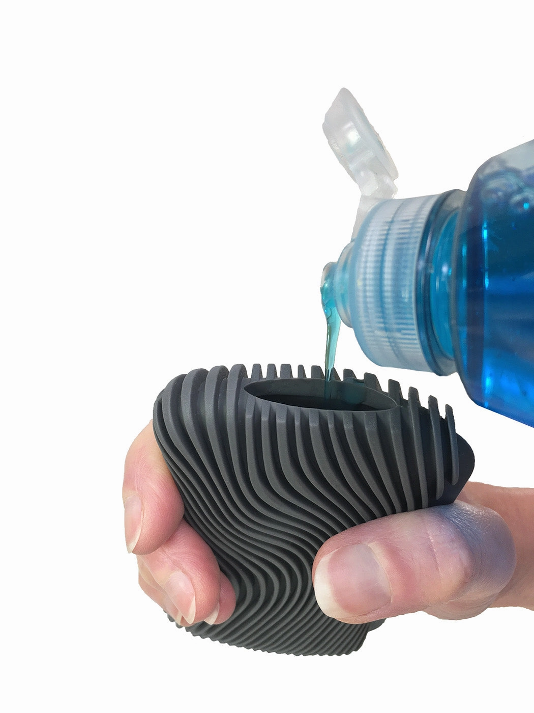 Fusionbrands WaveSponge Silicone Scraper, Squeegee & Scrub Sponge