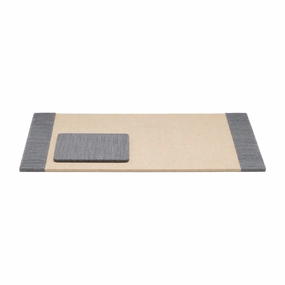 Galway Cotton Jute Desk Blotter Set (Slate Blue) Home Decor Office Organization Convenient shopping