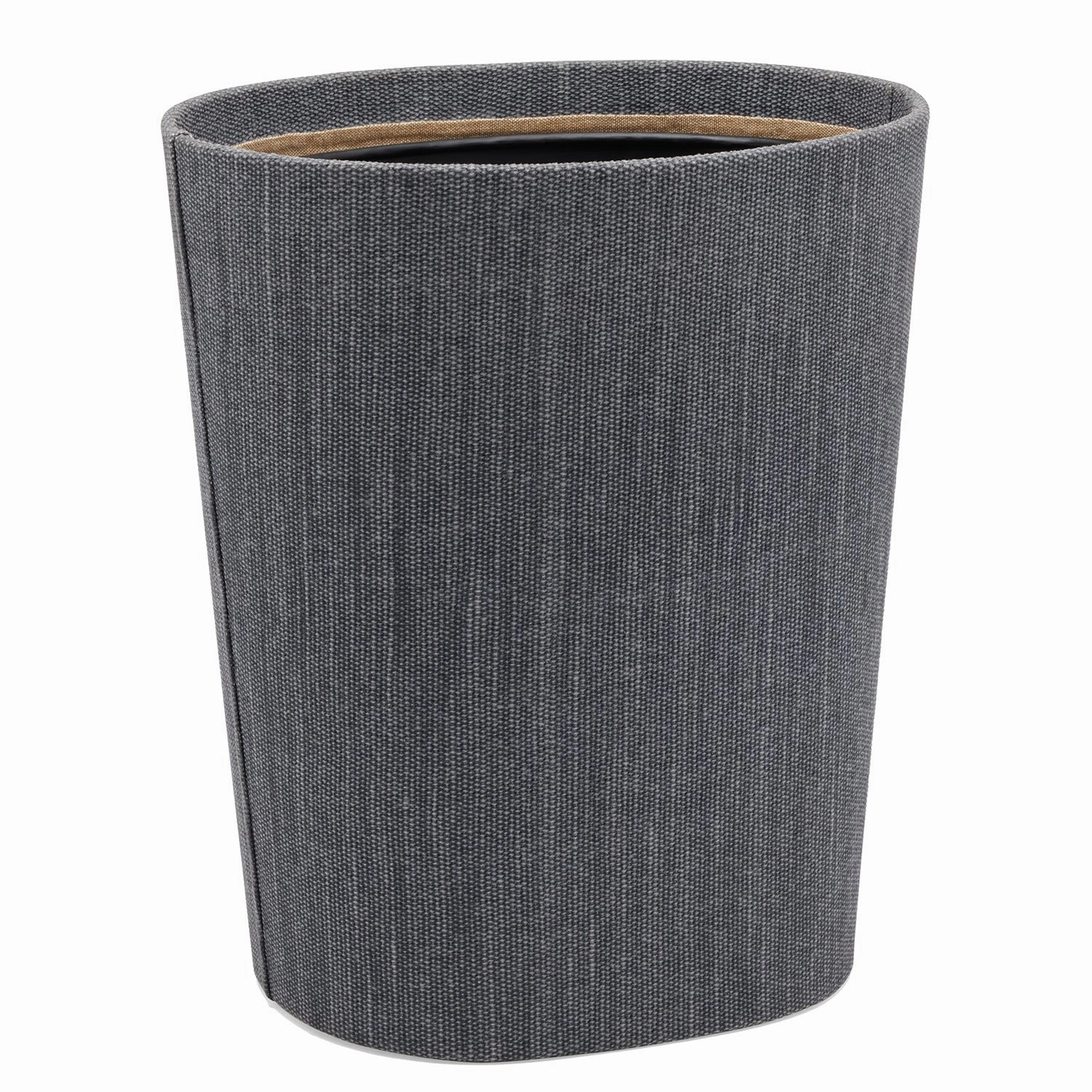 Galway Cotton Jute Wastebasket Oval (Slate Blue)