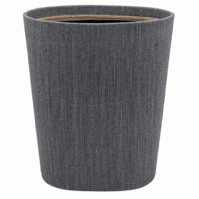 Galway Cotton Jute Wastebasket Oval (Slate Blue) Home Decor Office Organization Convenient shopping