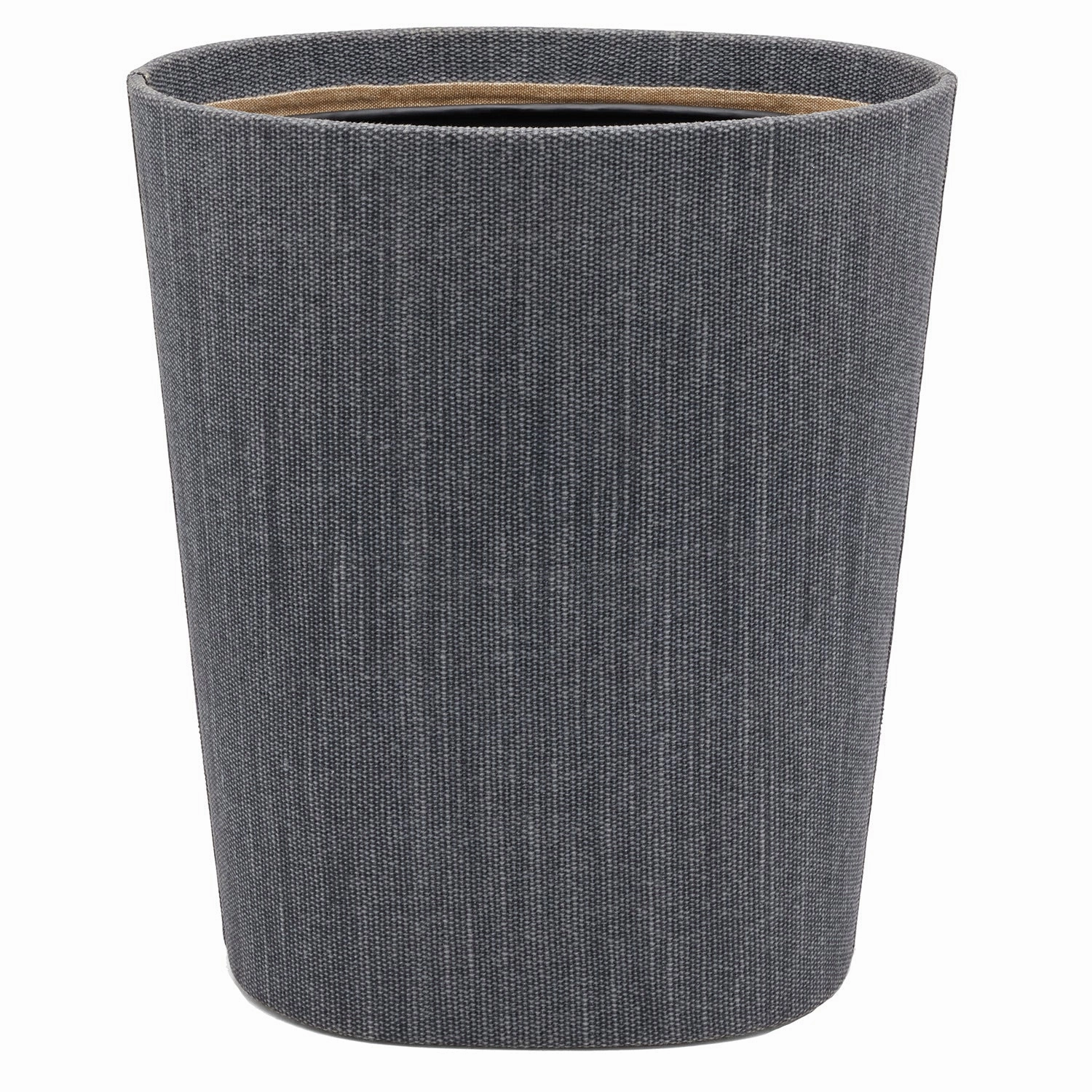 Galway Cotton Jute Wastebasket Oval (Slate Blue) Home Decor Office Organization Convenient shopping