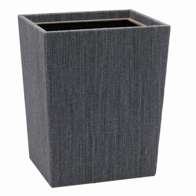 Galway Cotton Jute Wastebasket Rectangle (Slate Blue) Home Decor Office Organization Convenient shopping