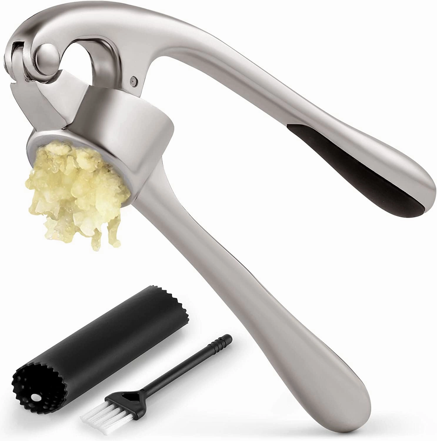 Garlic Press With Soft, Easy To Squeeze Ergonomic Handle