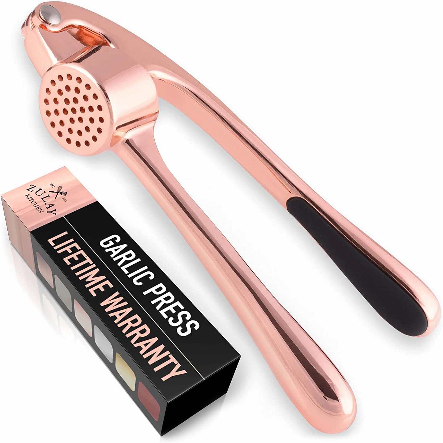 Garlic Press With Soft, Easy To Squeeze Ergonomic Handle