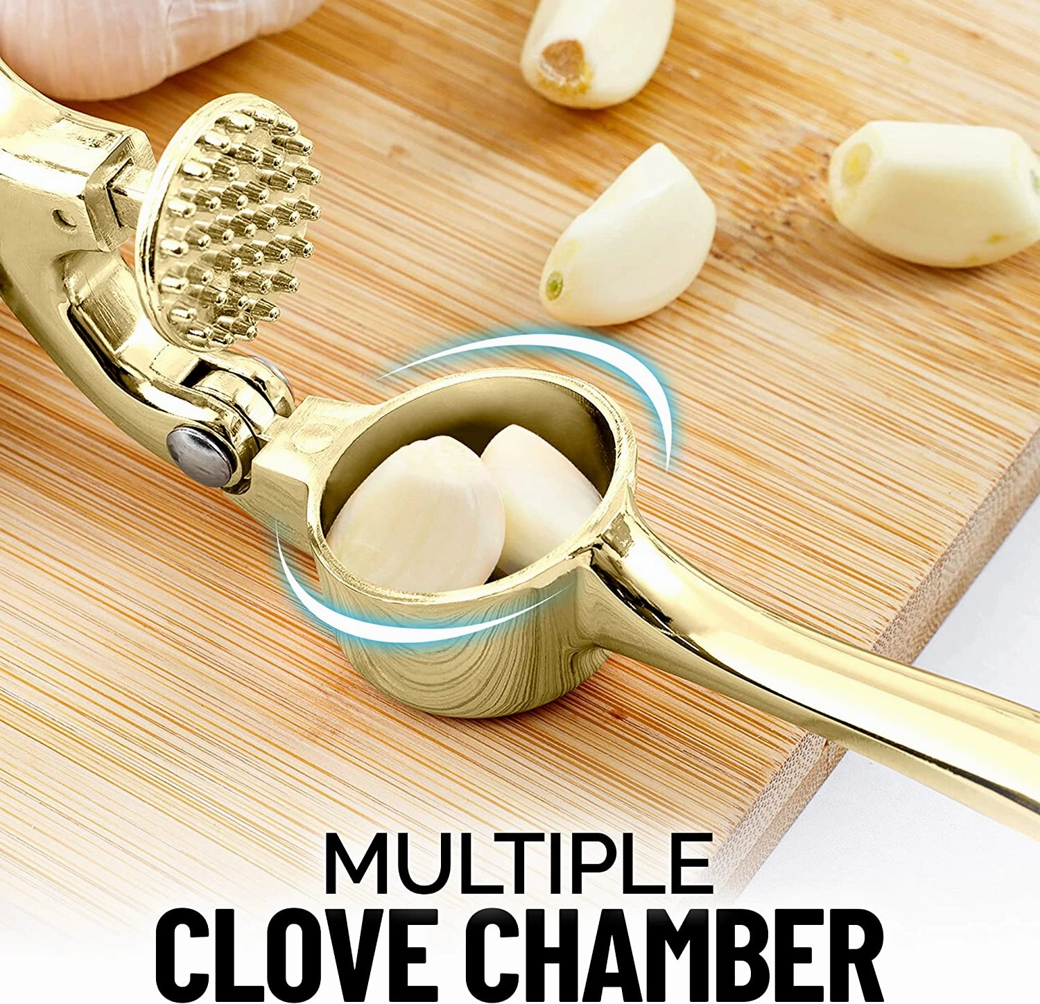 Garlic Press With Soft, Easy To Squeeze Ergonomic Handle