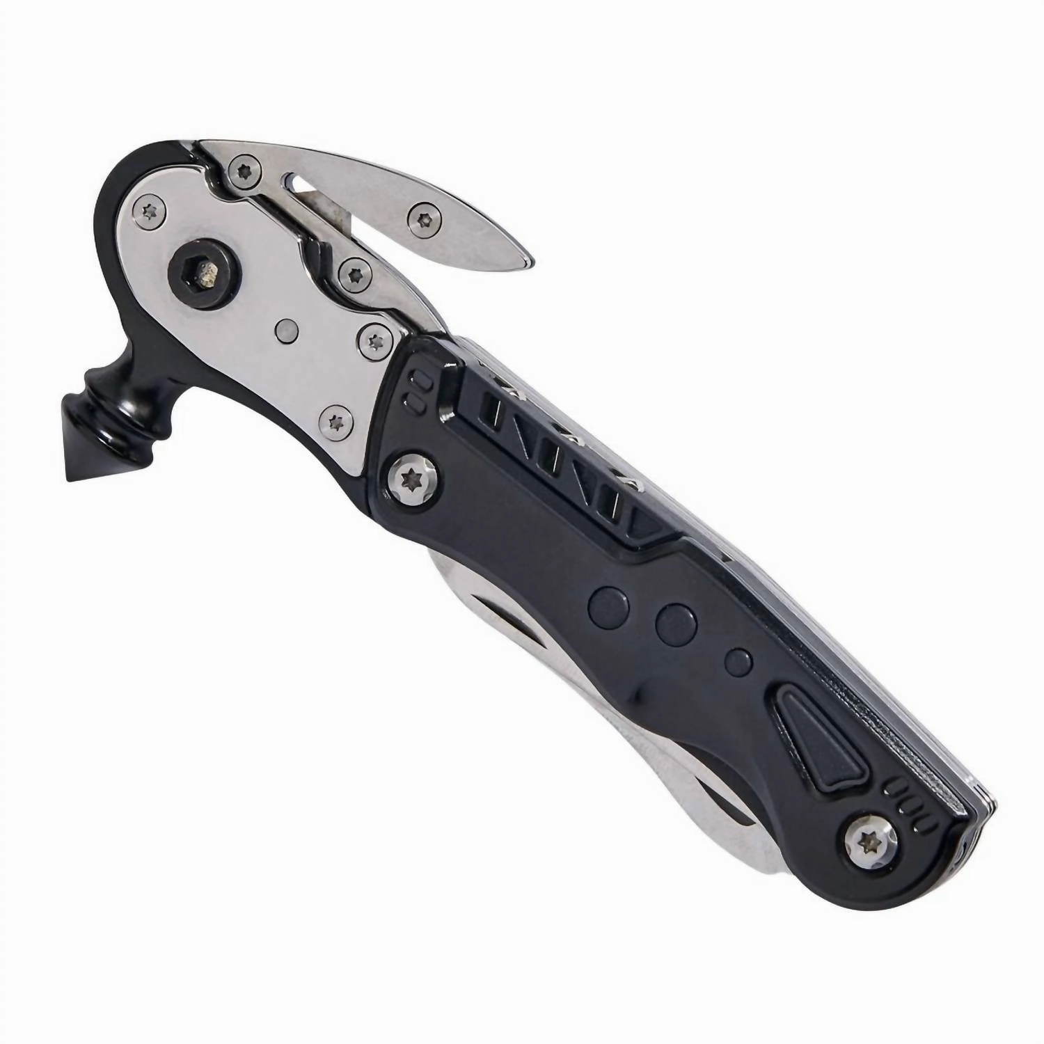 Glass Breaker With Multi Tools In Black