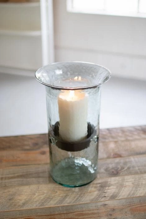 Glass Hurricane Candle Holders
