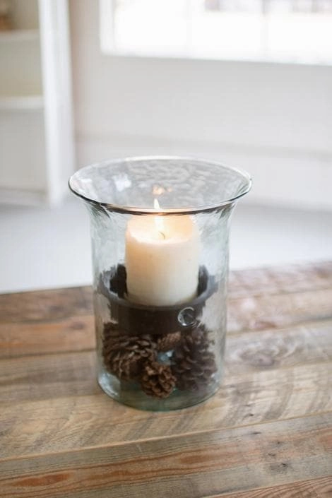 Glass Hurricane Candle Holders