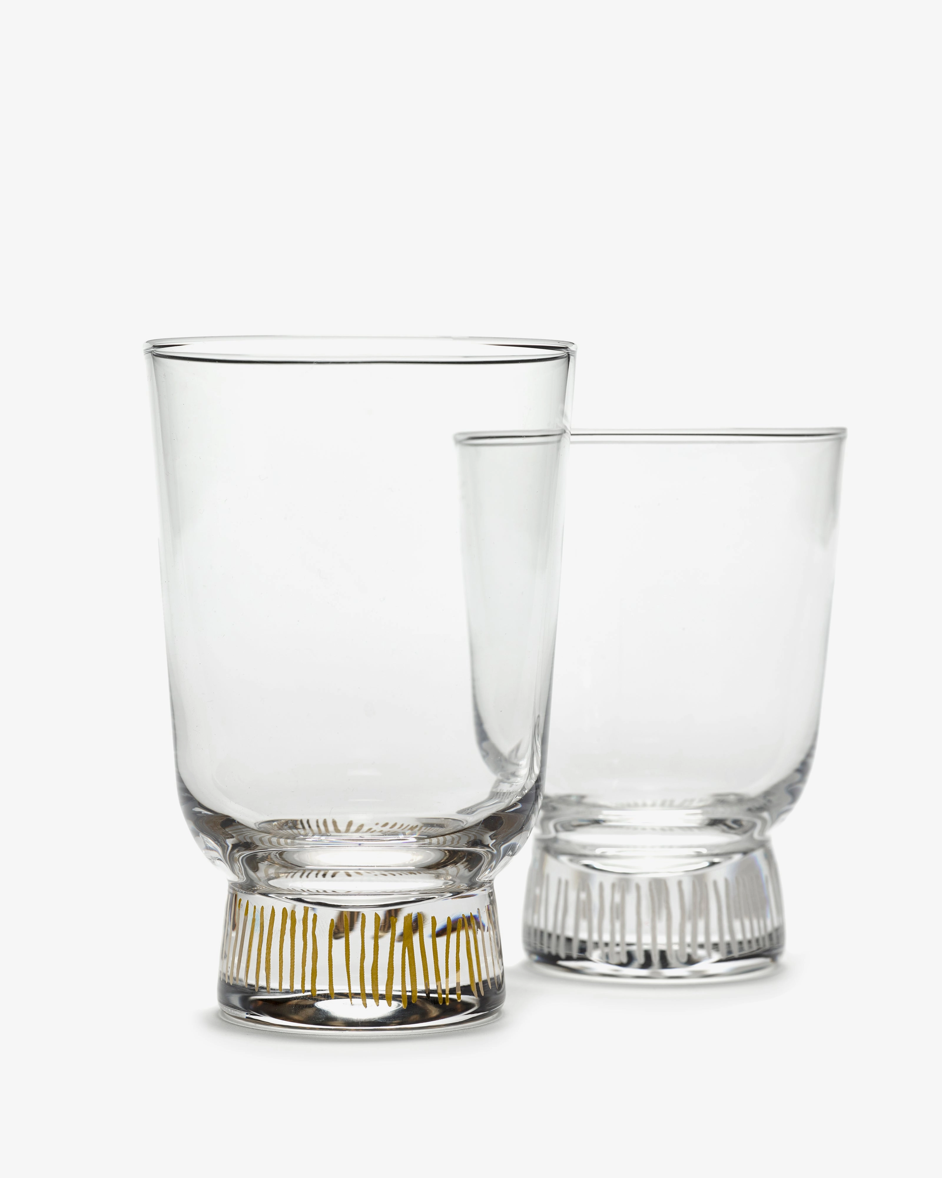 Glass L stripes gold Feast Glassware Tableware discount