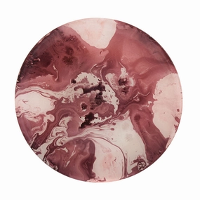 Glass Splash Platter Wine & Pink Serveware clearance shop