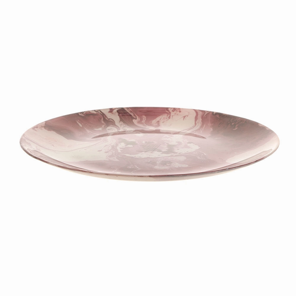 Glass Splash Platter Wine & Pink
