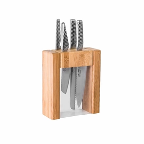 Global 5-Piece Teikoku Knife Block Set Cutlery outlet discounts