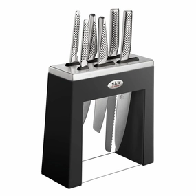 Global 7-Piece Kabuto Knife Block Set Cutlery knife sets deals