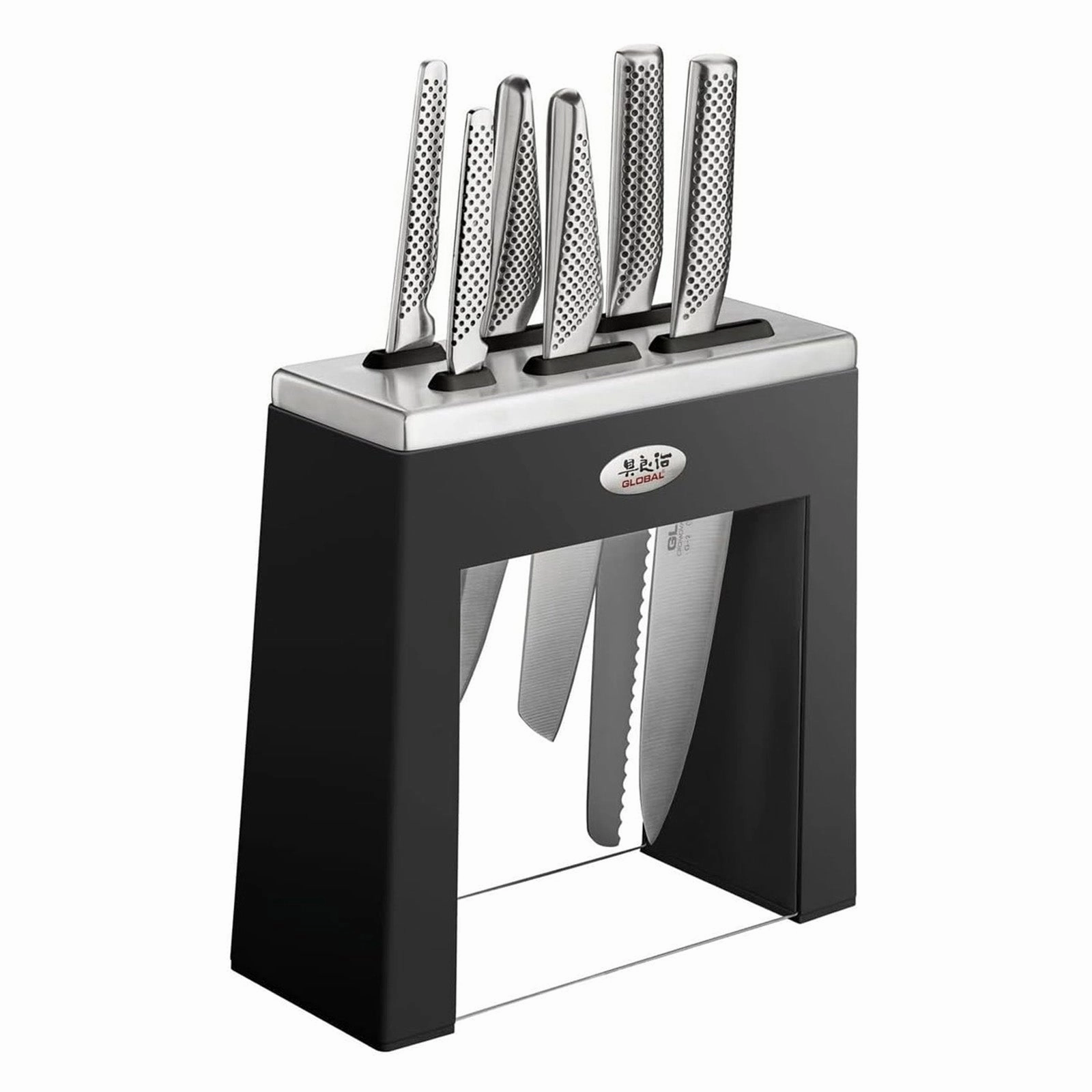 Global 7-Piece Kabuto Knife Block Set Cutlery knife sets deals