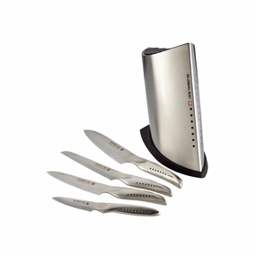 Global SAI 5 Piece Knife Block Set Cutlery outlet discounts
