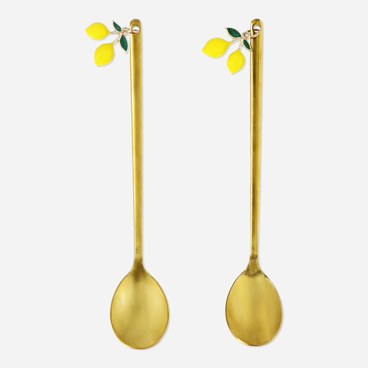 Gold spoons with lemons - 2 pcs