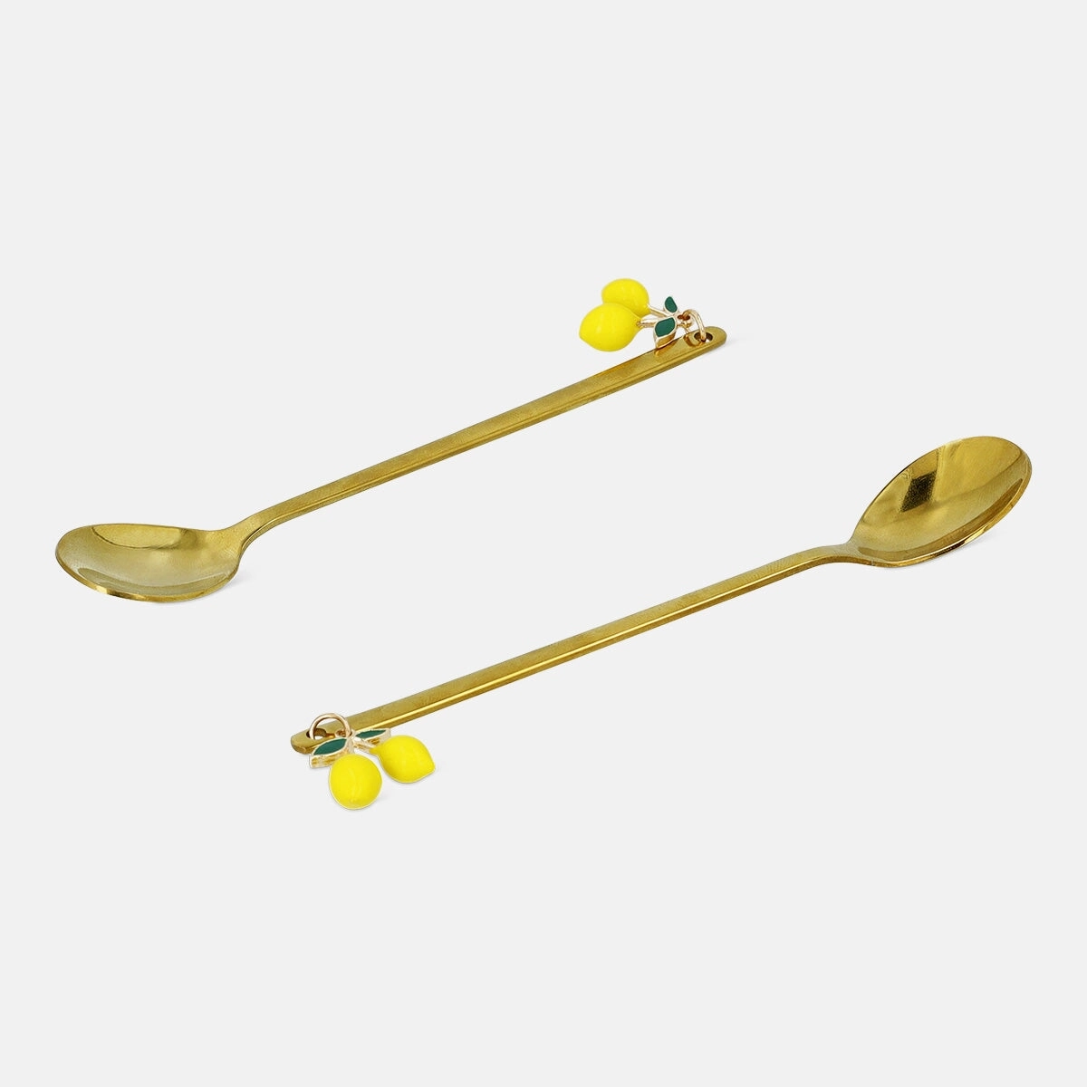 Gold spoons with lemons - 2 pcs