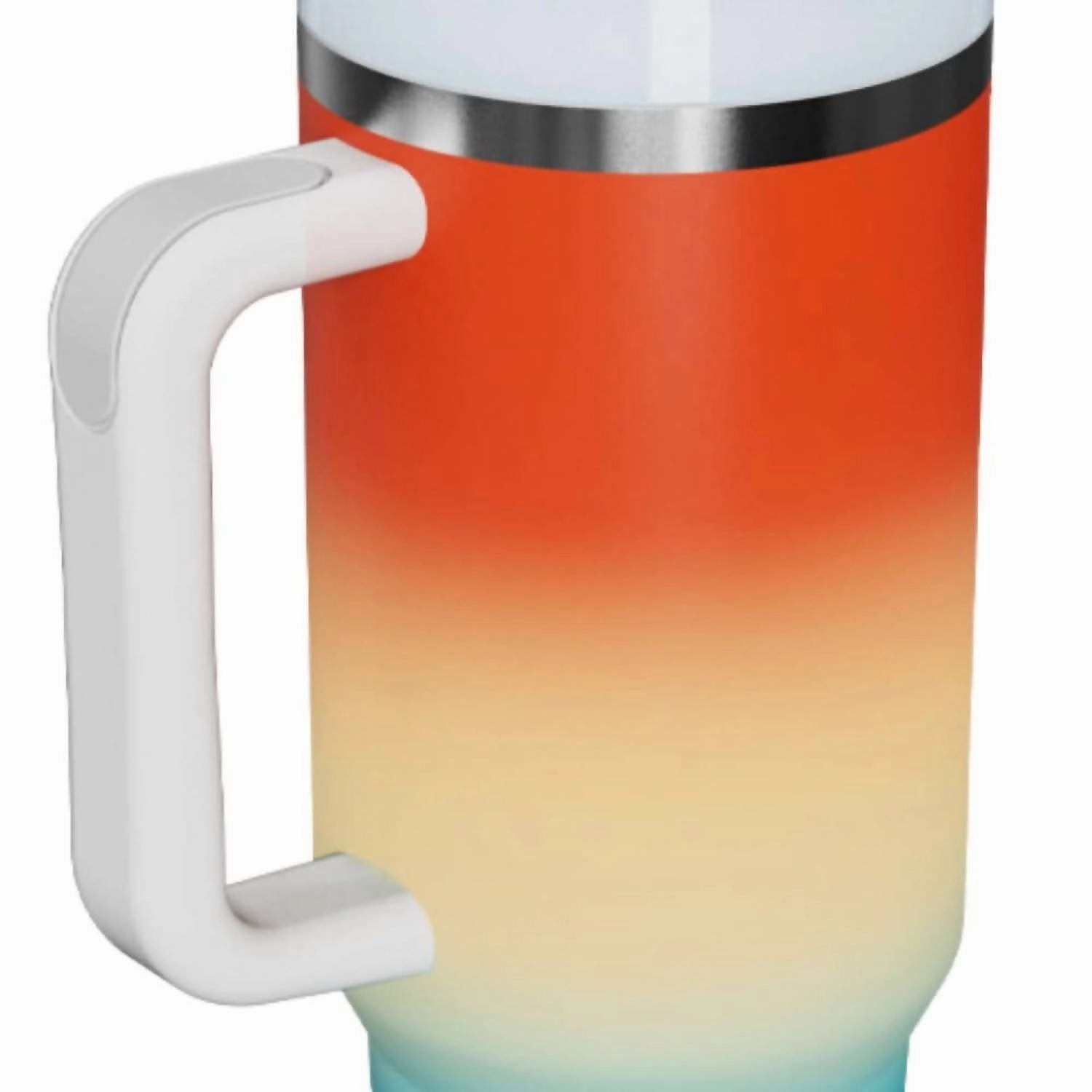 Gradient Multicolor Stainless Steel Tumbler In Orange