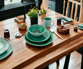 Green Sixteen Piece Ceramic Service For Four Dinnerware Set Cooking Tools & Accessories outlet tools
