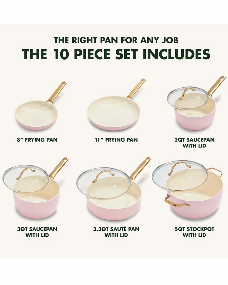 GreenPan Blush Padova Reserve 10 Pc Ceramic Nonstick Cookwa