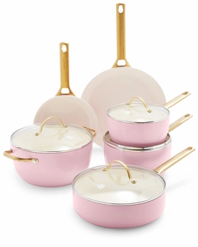 GreenPan Blush Padova Reserve 10 Pc Ceramic Nonstick Cookwa Cookware holiday sale