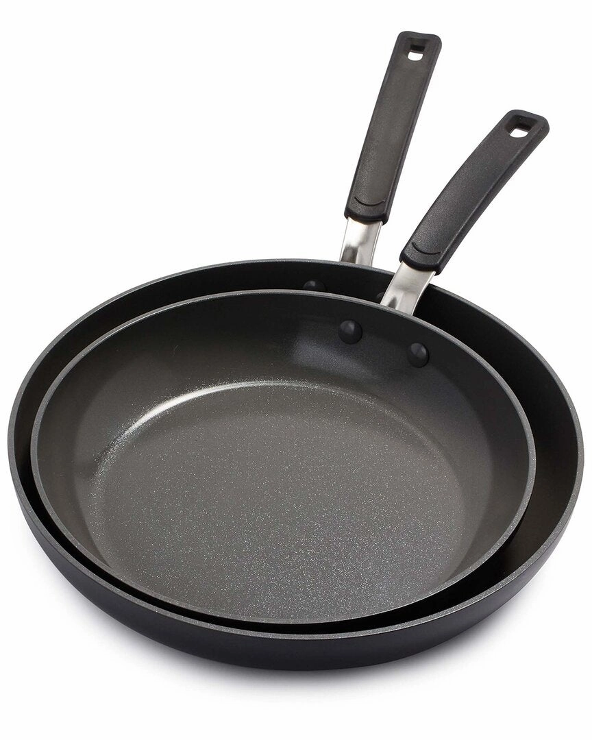 GreenPan Levels Hard Anodized Stackable Ceramic Nonstick 10in & 12in Frypan Set Cookware holiday sale