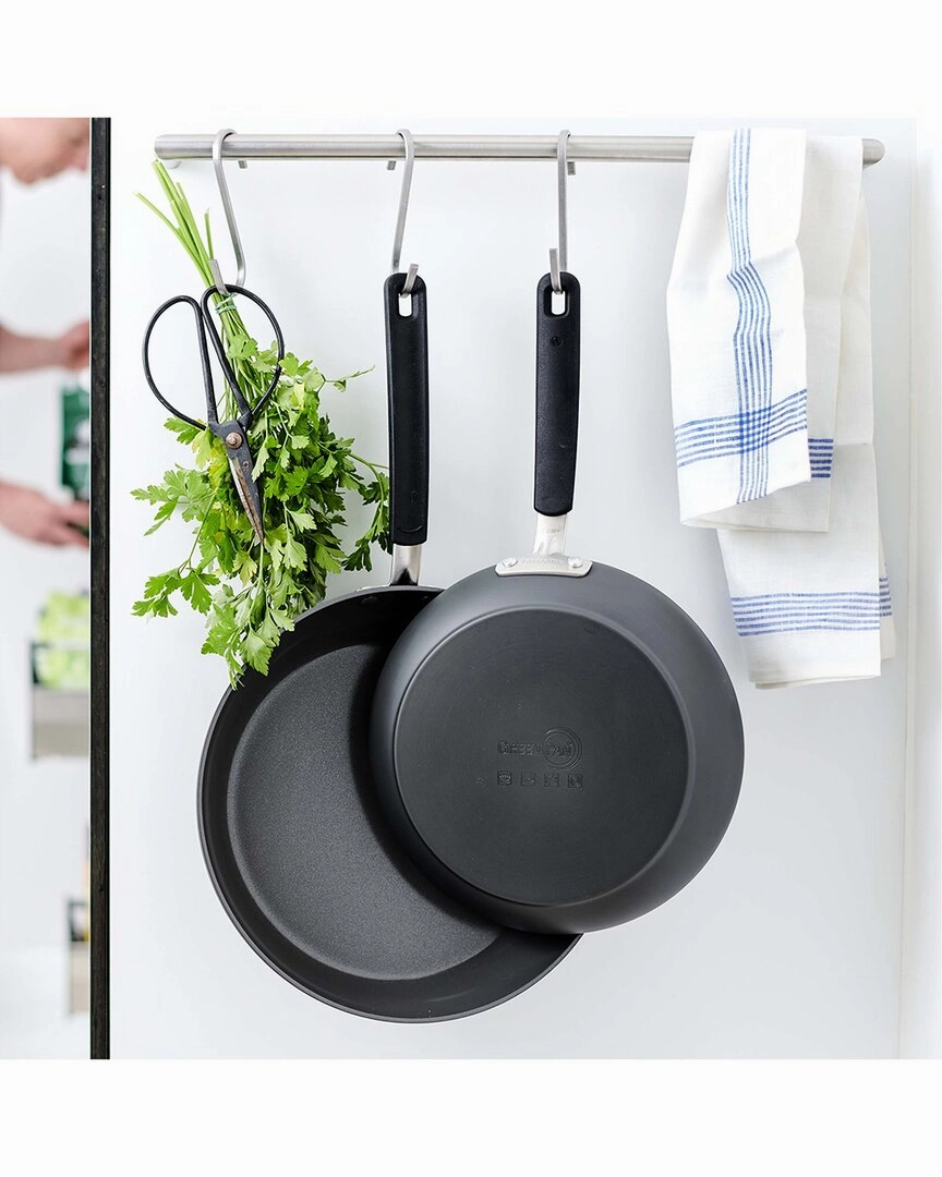 GreenPan Levels Hard Anodized Stackable Ceramic Nonstick 10in & 12in Frypan Set