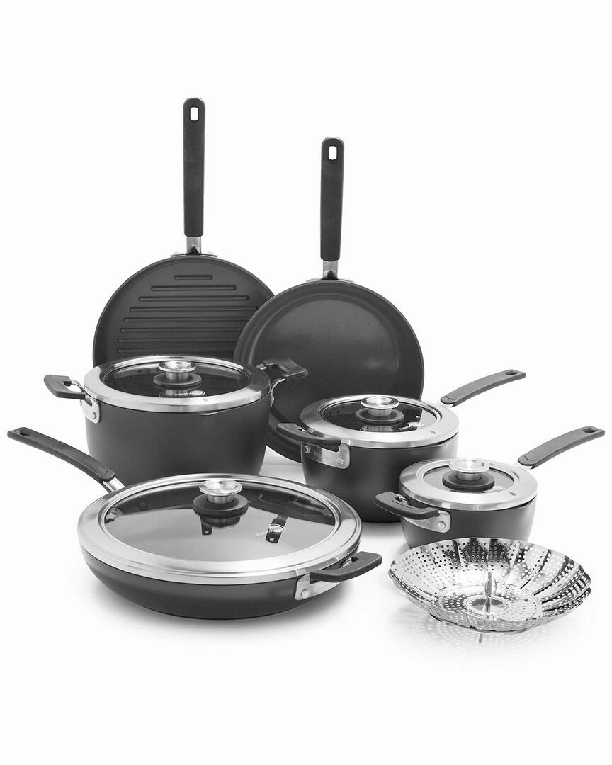 GreenPan Levels Hard Anodized Stackable Ceramic Nonstick 11pc Cookware Set