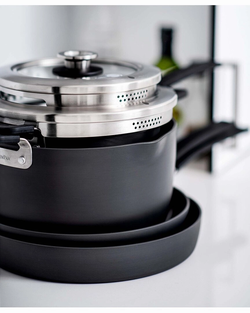 GreenPan Levels Hard Anodized Stackable Ceramic Nonstick 6pc Cookware Set