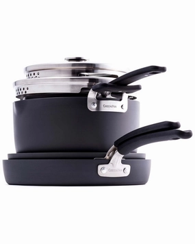 GreenPan Levels Hard Anodized Stackable Ceramic Nonstick 6pc Cookware Set Cookware holiday sale