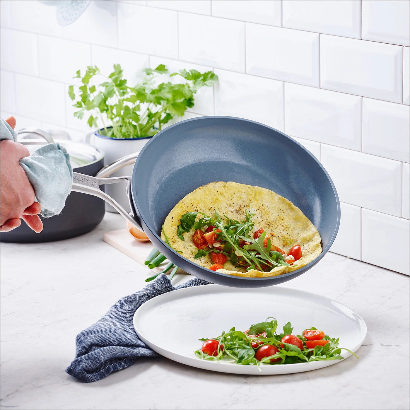 GreenPan Paris Pro 8" & 10" Nonstick Open Frypan Set
