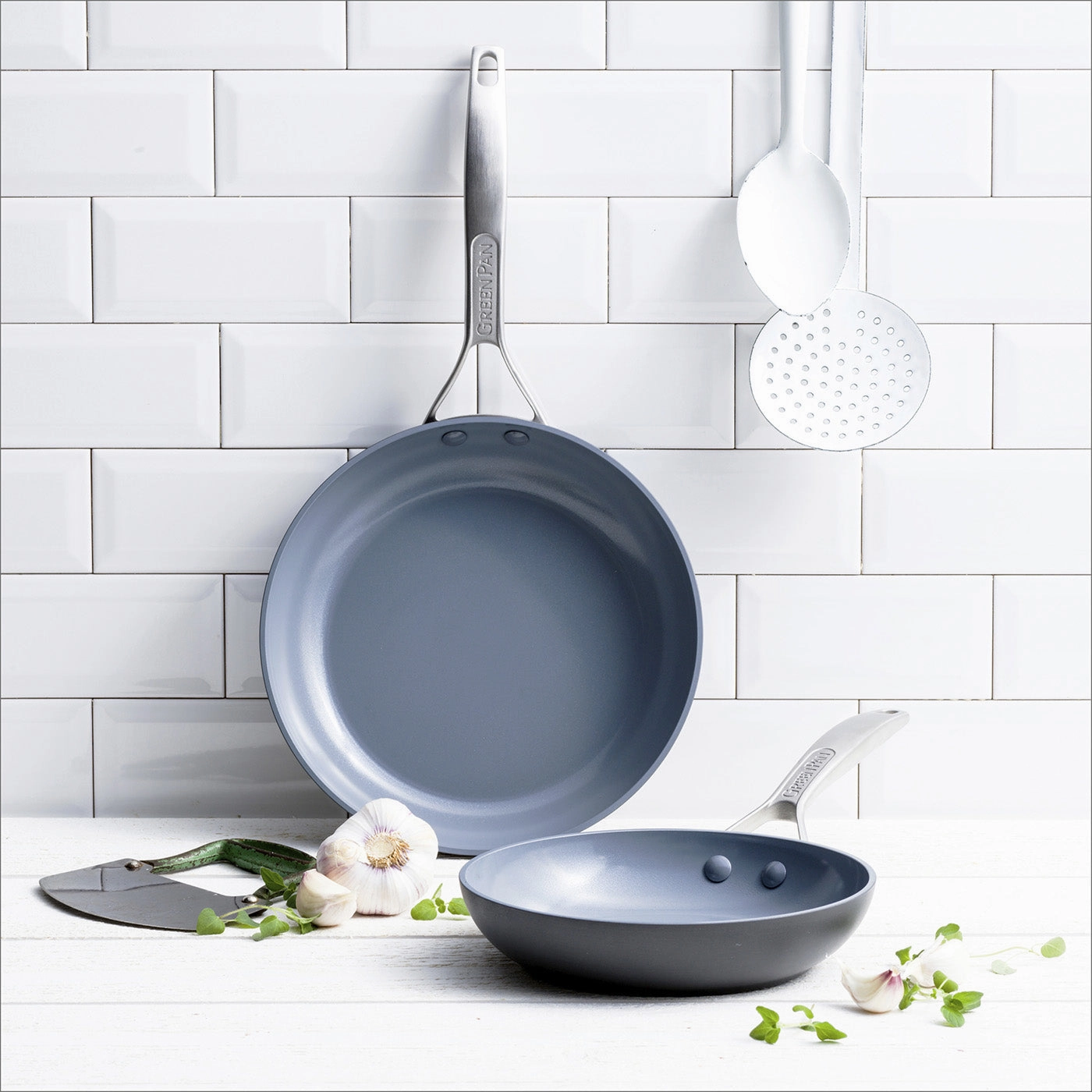 GreenPan Paris Pro 8" & 10" Nonstick Open Frypan Set